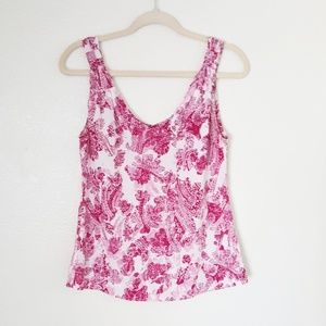 Banana Republic Magenta Paisley Tank